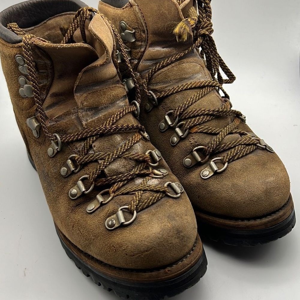Vintage Hiking Leather Vibram Boots Depose Montagna Men 6 mountaineering
